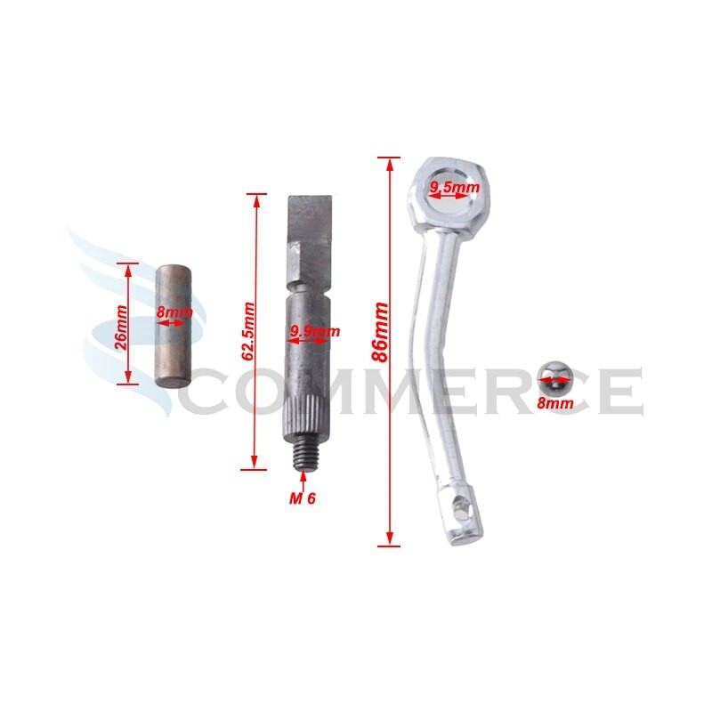 Siduri hoova varda kuulvarras 10-hambalise ketirattaga 49cc 66cc 80cc 2-taktilise mootoriga jalgrattamootori osade jaoks