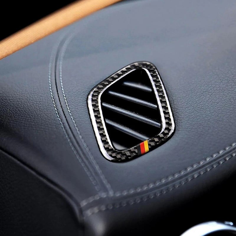 Paredzēts Mercedes Benz A GLA CLA klasei W176 X156 C117 oglekļa šķiedras paneļa gaisa kondicionēšanas izvadam Dekoratīvā vāka apdarei 자동차용품