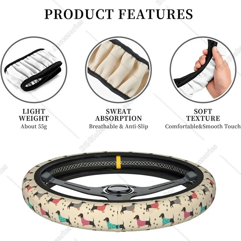 Taks armas rooliratta kate Universaalne 15-tolline autotarvikute kaitse naistele meestele tüdrukutele autodekoratsioon