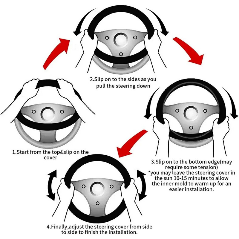 Koerte käpaprindiga roolirattakatted libisemiskindlad neopreenist rooliratta kaitsekatted, universaalsed 15-tollised naiste tüdrukutele
