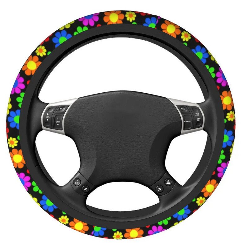 Flower Daisy Spring auto rooli kate 38 cm libisemisvastane rooli kaitsekate Sobiv auto kaunistus