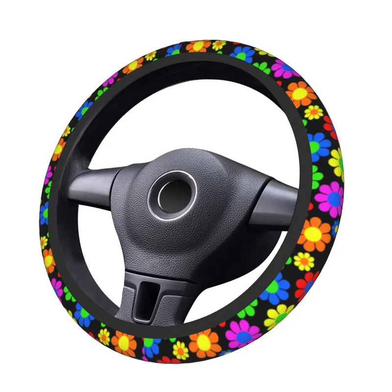 Flower Daisy Spring auto rooli kate 38 cm libisemisvastane rooli kaitsekate Sobiv auto kaunistus