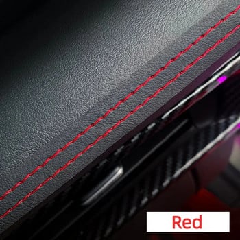Νέα αυτοκόλλητη διακοσμητική πλάκα για ταμπλό αυτοκινήτου εσωτερικού styling PU δερμάτινη γραμμή διακόσμησης DIY λωρίδα πλεξούδας διακόσμηση αυτοκινήτου