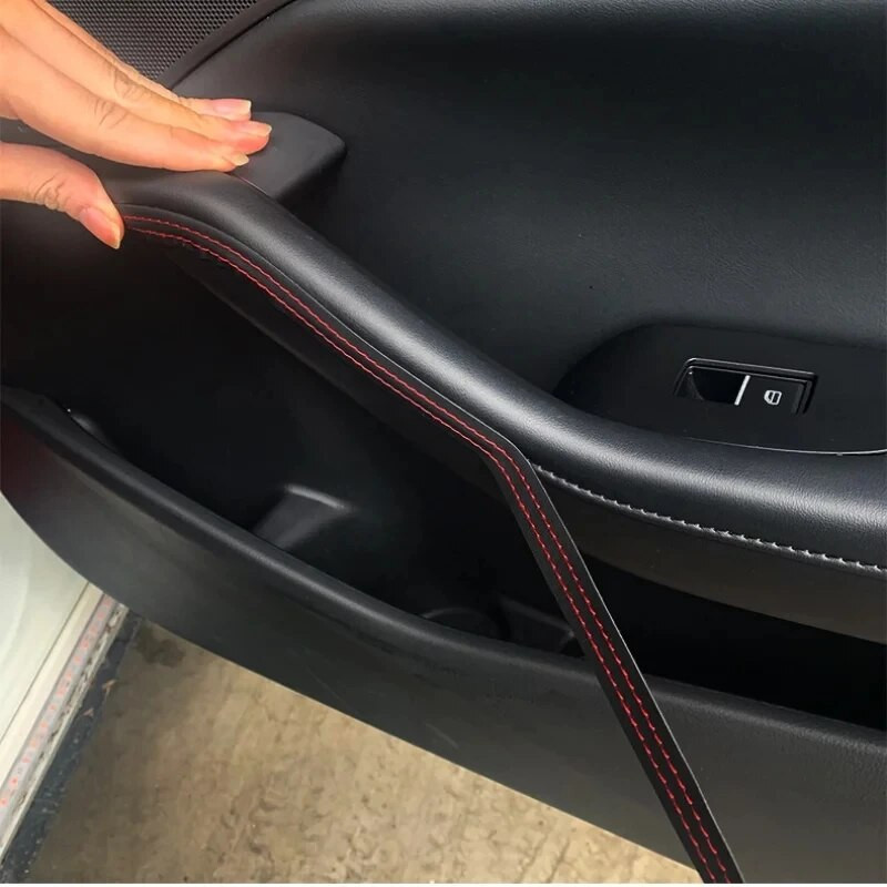 Uus isekleepuv vormimisliistud auto interjööri stiil armatuurlaud PU-nahast kaunistusliin DIY punutise riba autokaunistus