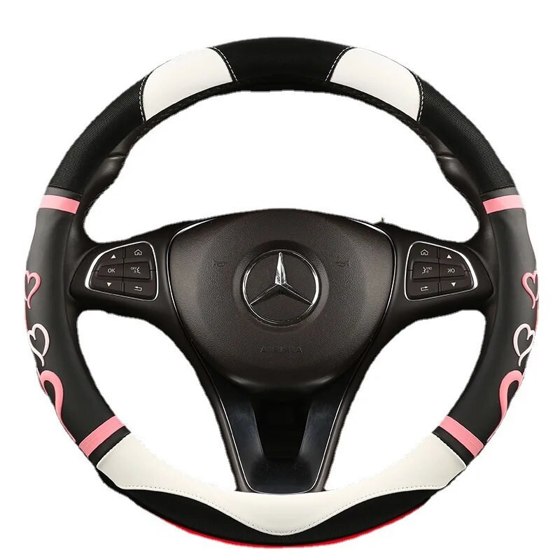 Four Seasons univerzális aranyos női autó kormánykerék borítás női modell D divatos női izzadságelnyelő csúszásmentes