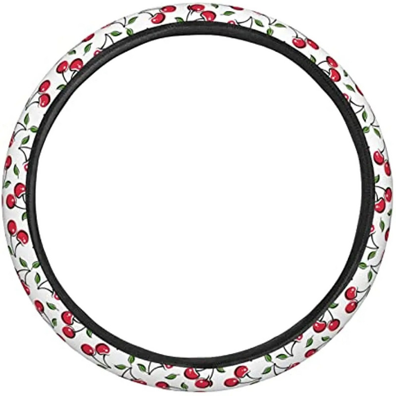 Cseresznyefehér kormánykerék burkolatok csúszásgátló rugalmasság autótartozékok kormánykerék védő univerzális 15 hüvelykes