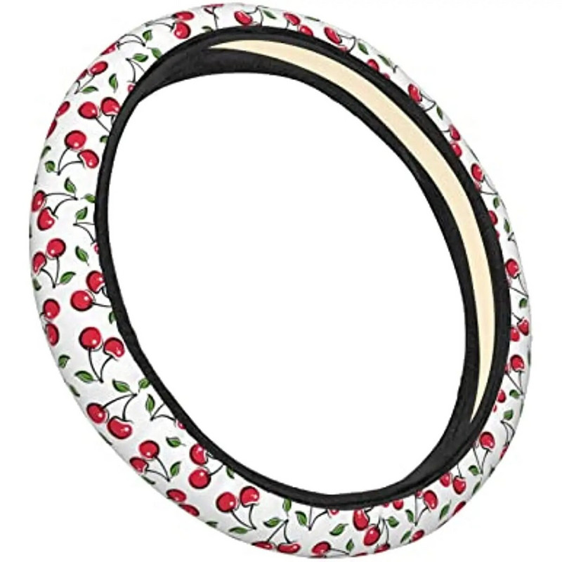 Cseresznyefehér kormánykerék burkolatok csúszásgátló rugalmasság autótartozékok kormánykerék védő univerzális 15 hüvelykes