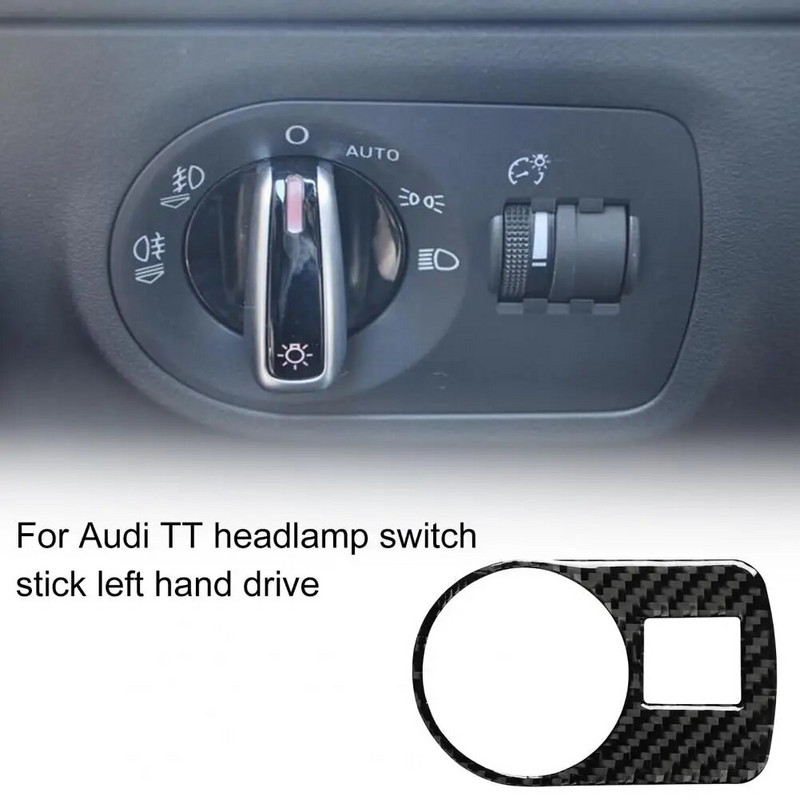 Egyedülálló fényszóró kapcsoló matrica hőálló karcálló szénszálas Audi 2008-2014 TT 8n 8J MK123 TTRS
