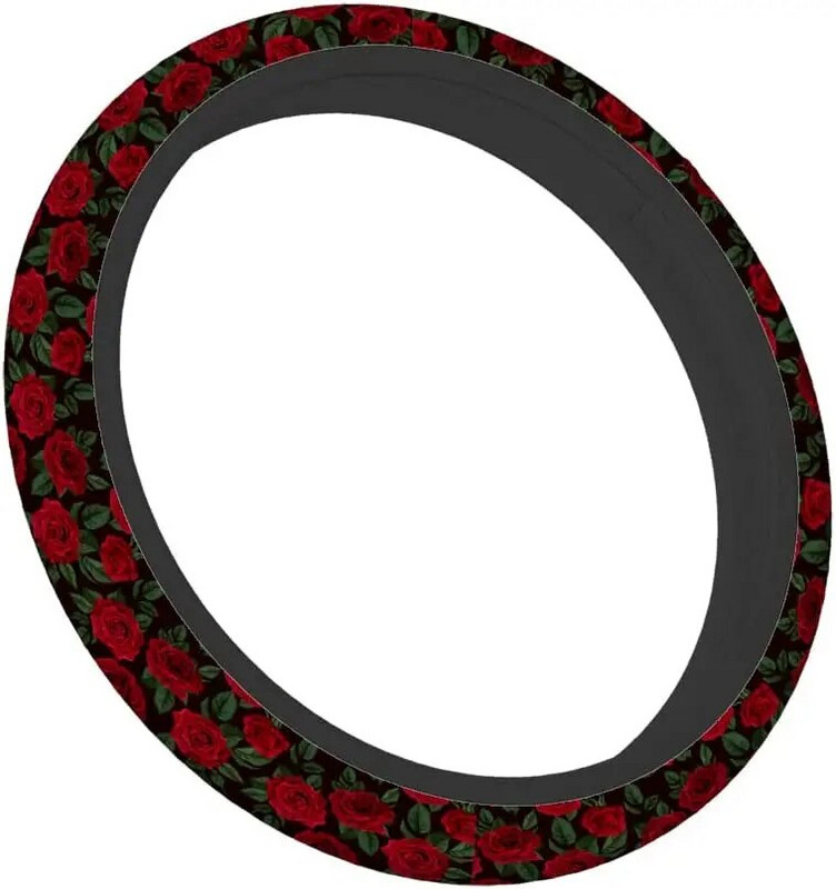 Roosipunane rool katab 15-tollised vanad punased roosid ja rohelised lehed universaalselt sobivad enamikule sedaanide linnamaasturitele