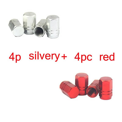 4 tk hõbedane autorehvi ventiili varre kork, nurling Style rehvi klapi kork alumiiniumist rehvi velje varre õhuklapi kork