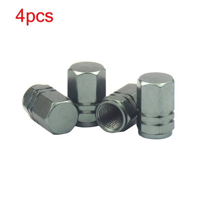 4 tk hõbedane autorehvi ventiili varre kork, nurling Style rehvi klapi kork alumiiniumist rehvi velje varre õhuklapi kork