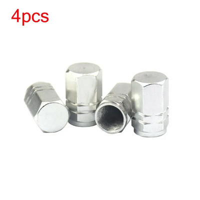 4 tk hõbedane autorehvi ventiili varre kork, nurling Style rehvi klapi kork alumiiniumist rehvi velje varre õhuklapi kork