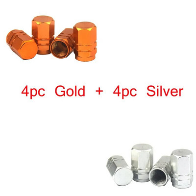 4 tk hõbedane autorehvi ventiili varre kork, nurling Style rehvi klapi kork alumiiniumist rehvi velje varre õhuklapi kork