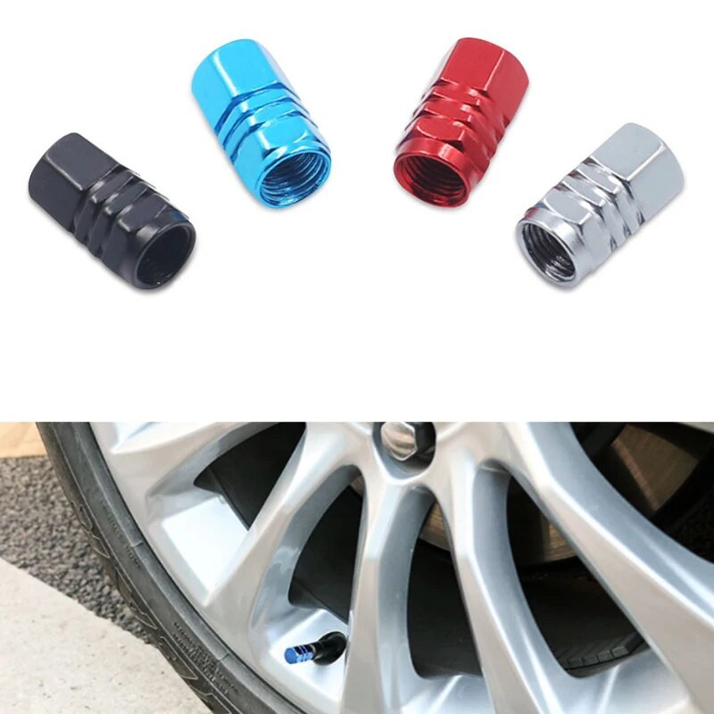 4 tk hõbedane autorehvi ventiili varre kork, nurling Style rehvi klapi kork alumiiniumist rehvi velje varre õhuklapi kork