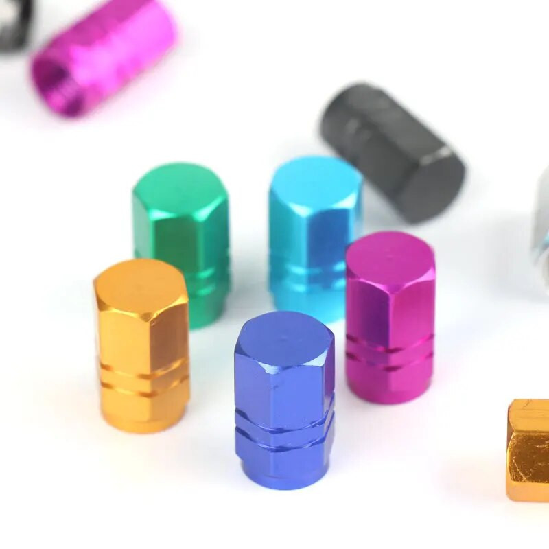 4 tk hõbedane autorehvi ventiili varre kork, nurling Style rehvi klapi kork alumiiniumist rehvi velje varre õhuklapi kork