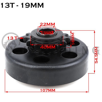 Ambreiaj automat centrifugal 13T 3/4" 19/20/25.4MM 428 Lant pentru troler GO Fun Minibike ATV Kart 13 dinti ambreiaj antrenare pinion