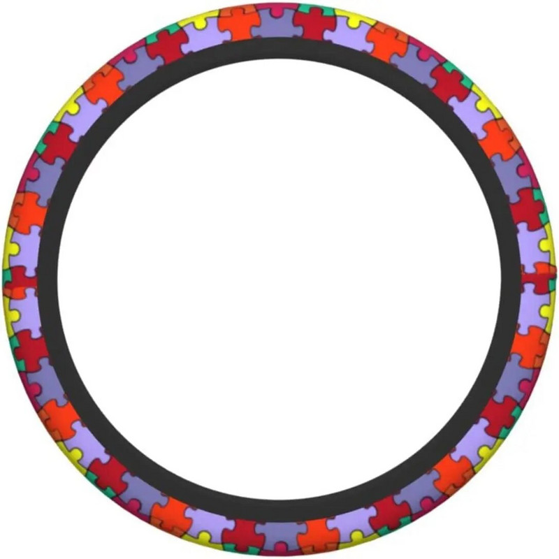 Autism Puzzle rooliratta kate naistele meestele universaalne sobiv 15-tolline neopreenist libisemisvastane autoratta kaitse