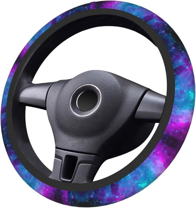 Galaxy rooliratta kate Purpursinine universaalne 15 libisemisvastases roolirattas, sobib autole, maasturile sedaaniga kaubikutele