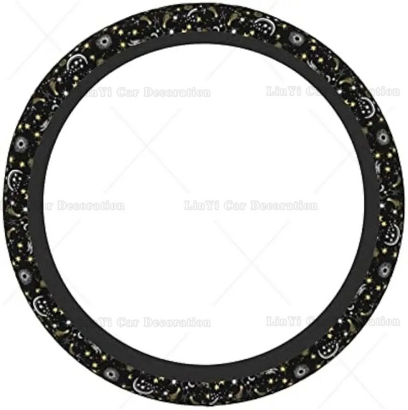 Starry Sky ja Feathers rooliratta kate tähtede ja kuuga universaalne 15-tolline neopreenist libisemisvastane roolikaitse