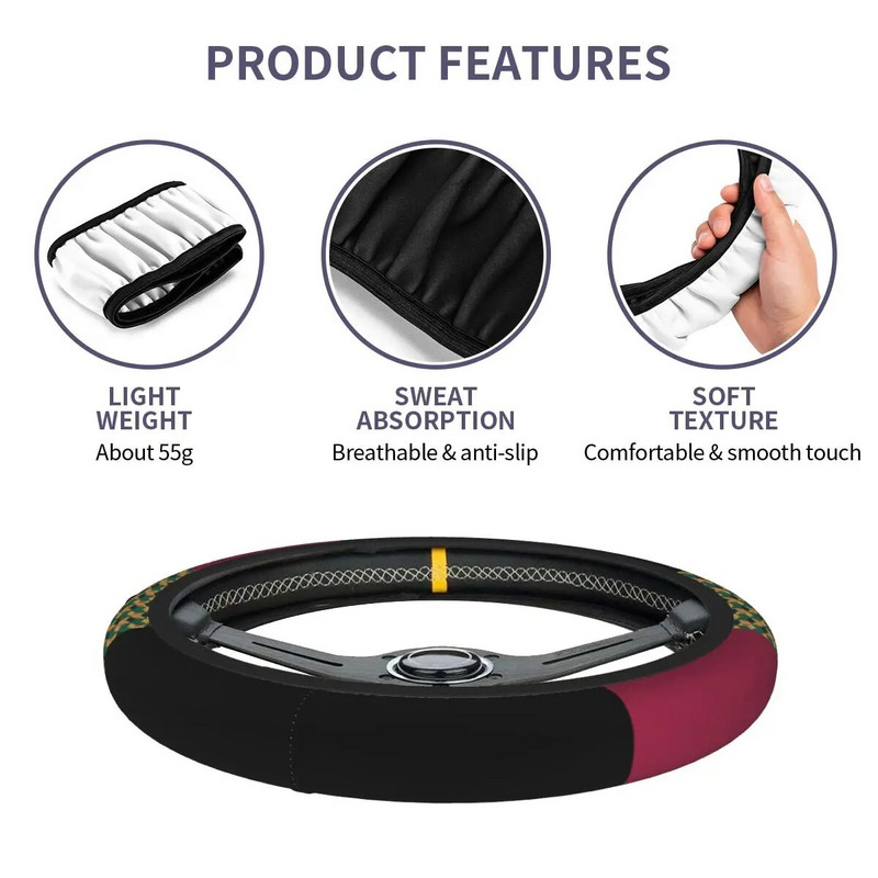 Tomioka uzorak Demon Slayer Navlaka za volan automobila 38 cm protuklizna anime prikladna za stil automobila Dodaci za volan