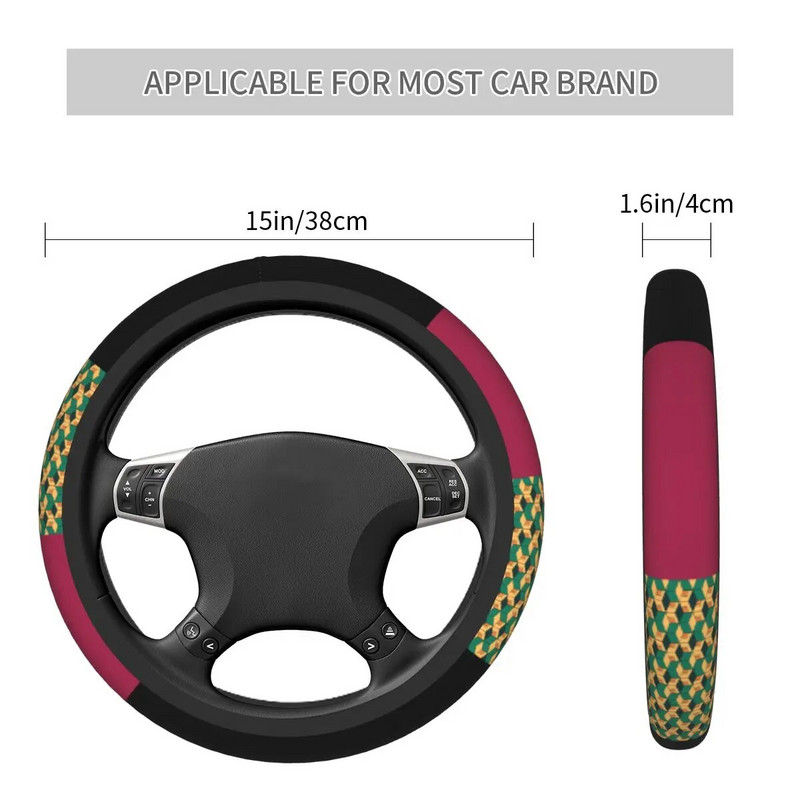 Tomioka uzorak Demon Slayer Navlaka za volan automobila 38 cm protuklizna anime prikladna za stil automobila Dodaci za volan