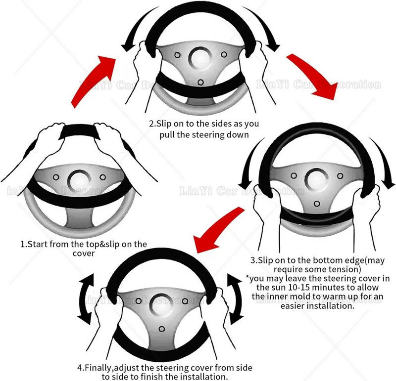 Anime automašīnu elastīgais stūres rata pārsegs Smieklīgi pretslīdes automašīnu aksesuāri vīriešiem, sievietēm, universāli, 15 collas, der lielākajai daļai transportlīdzekļu