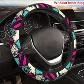 Graffiti nyomtatott kormánykerék burkolat Univerzális 15 hüvelykes kormánykerék védőburkolat védőburkolat SUV szedán dekor