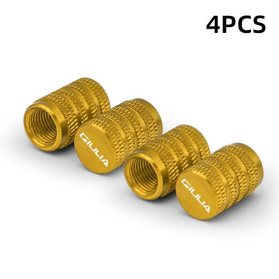 4gab Alumīnija sakausējuma automašīnu riteņu riepu vārstu vāciņi Riepu loka kāta vāciņi priekš Alfa Romeo VELOCE Ti Giulia 147 156 Stelvio piederumi