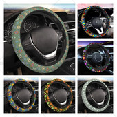 Sage Green Hippie Flower Auto rooliratta kate universaalne 15-tolline neopreenist sisekujunduse kaitsetarvikud