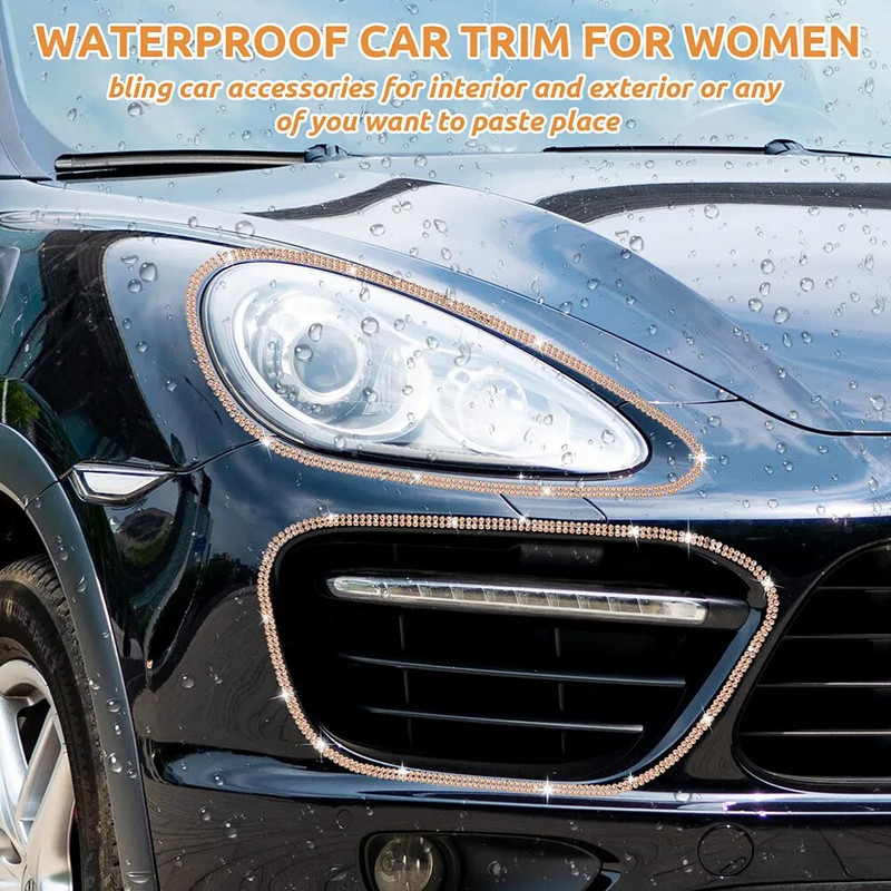 Isekleepuv kristallist kivist lint Blingi kristallkleebis kleebisega kivist kaunistuslint Teemantlint kividest auto juurdepääs