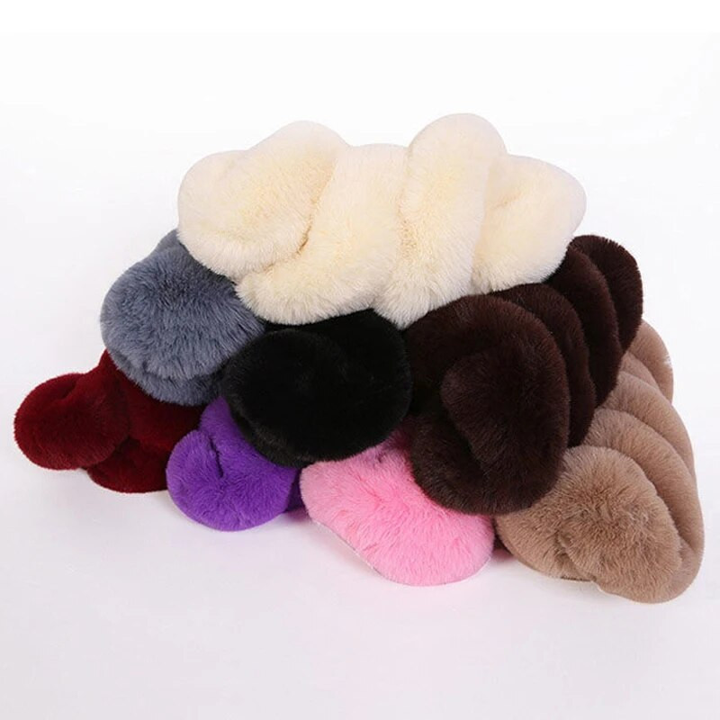 Univerzalna navlaka za volan automobila 36-39 cm, zimska pahuljasta navlaka od zečje dlake za grijanje ruku volana, navlaka za volan automobila