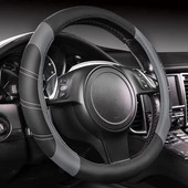 14,5-15 collu universāls automašīnas stūres pārsegs, mikrošķiedras āda, mīksta pretslīdes stūres aizsardzība, auto piederumi