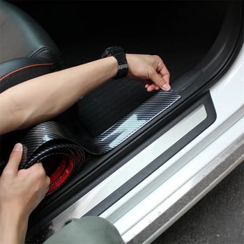 Предпазители от въглеродни влакна Стикери за автомобили, защитно фолио за ръба на вратата, декоративна лента от гумена форма Направи си сам аксесоари за стил на автомобил Интериор