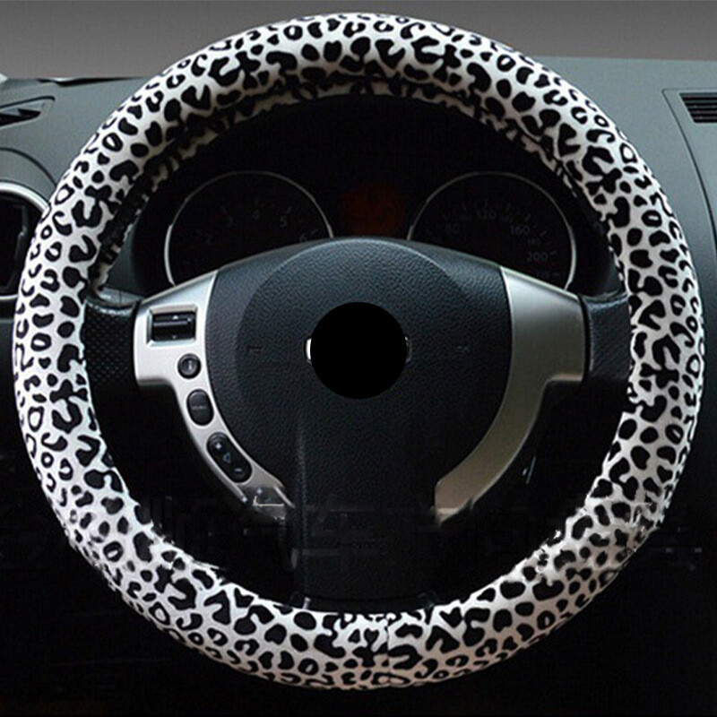 Zebra Stripe stūres rata pārsegs Cute auto aksesuāri sievietēm vīriešiem Universāls 15 collas elpojošs pretslīdēšanas sviedru absorbcija