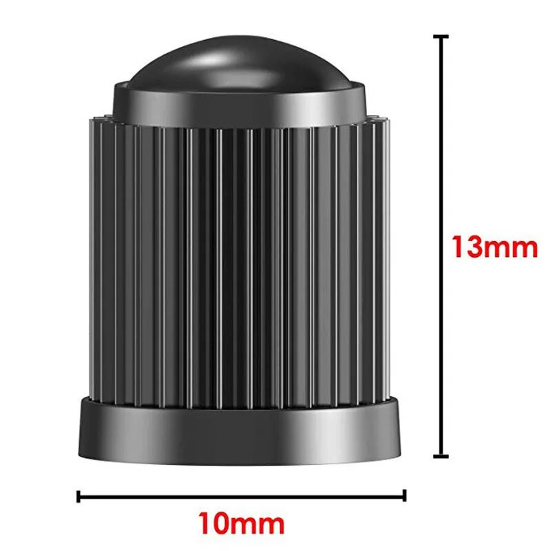 20GAB automašīnu riepu vārsts plastmasas melns velosipēda riepu vārstu vāciņi O gumijas gredzenu vāki kupola formas putekļu vārsts auto motociklu vāciņu dekorēšanai