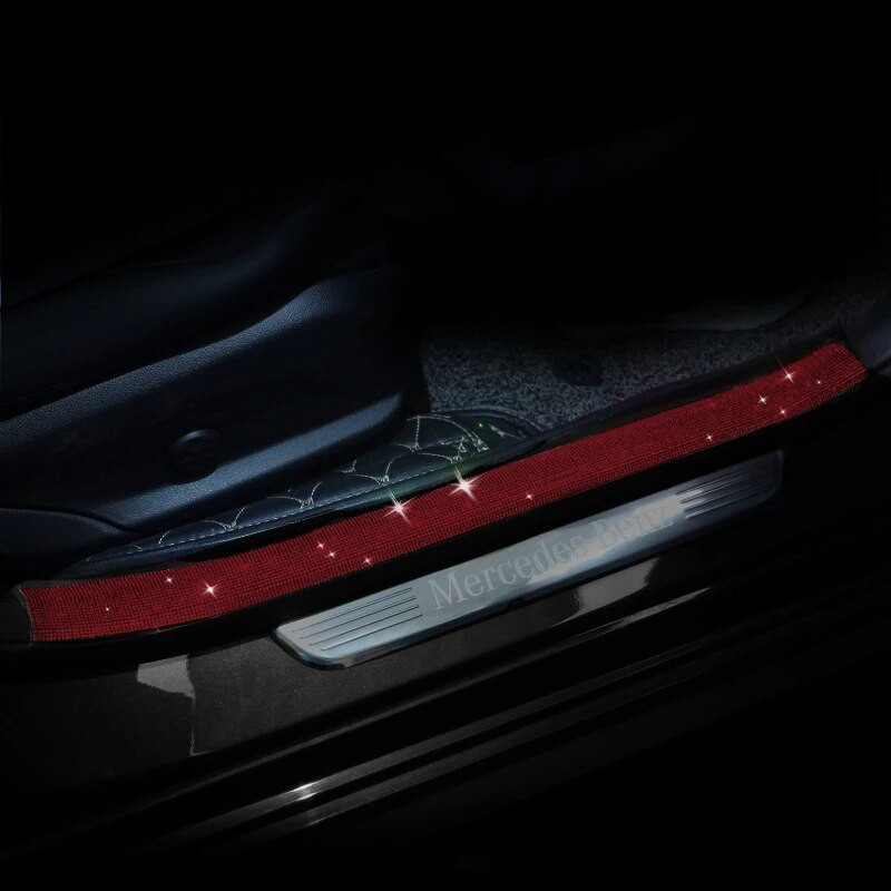 Universāla Rhinestone auto uzlīmju apdare Auto daudzfunkcionāla sliekšņa aizsardzības uzlīmes Lenta Automašīnas aizsardzība Noturīga pret skrāpējumiem