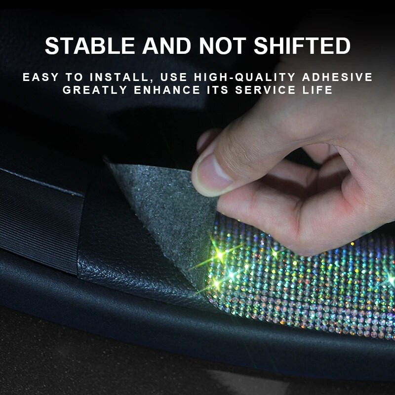 Universāla Rhinestone auto uzlīmju apdare Auto daudzfunkcionāla sliekšņa aizsardzības uzlīmes Lenta Automašīnas aizsardzība Noturīga pret skrāpējumiem