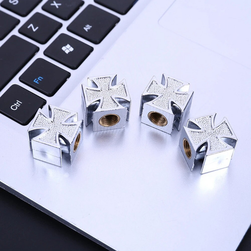 4db autógumi kerékszelepsapkák univerzális gumiabroncs kerékszelepsapkák kereszt stílusú porálló borítások autós teherautó kerékpáros motorkerékpár ATV-hez