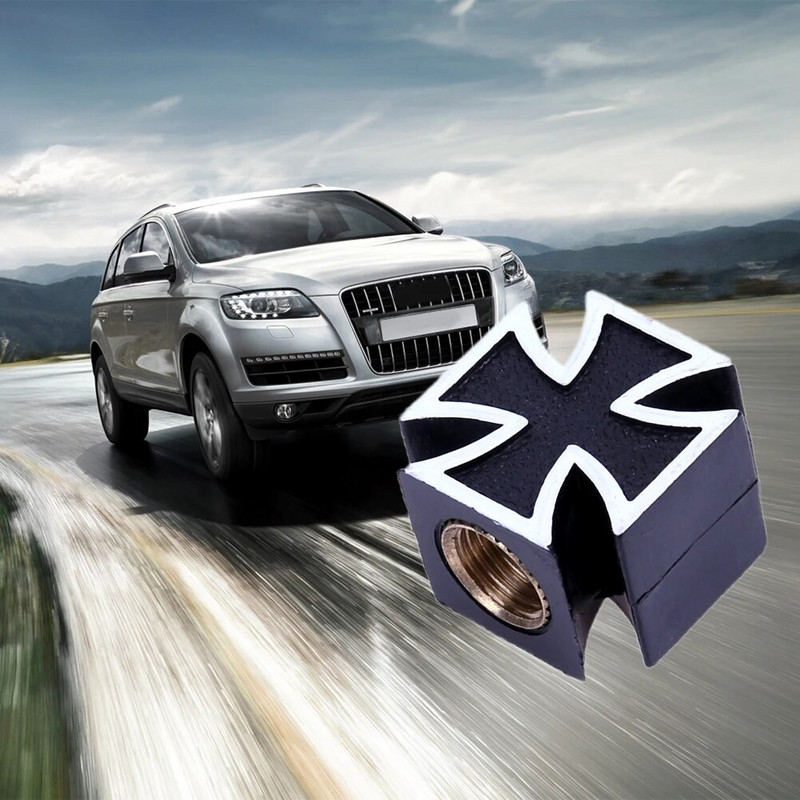 4db autógumi kerékszelepsapkák univerzális gumiabroncs kerékszelepsapkák kereszt stílusú porálló borítások autós teherautó kerékpáros motorkerékpár ATV-hez