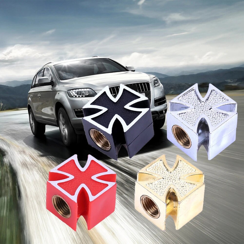 4db autógumi kerékszelepsapkák univerzális gumiabroncs kerékszelepsapkák kereszt stílusú porálló borítások autós teherautó kerékpáros motorkerékpár ATV-hez