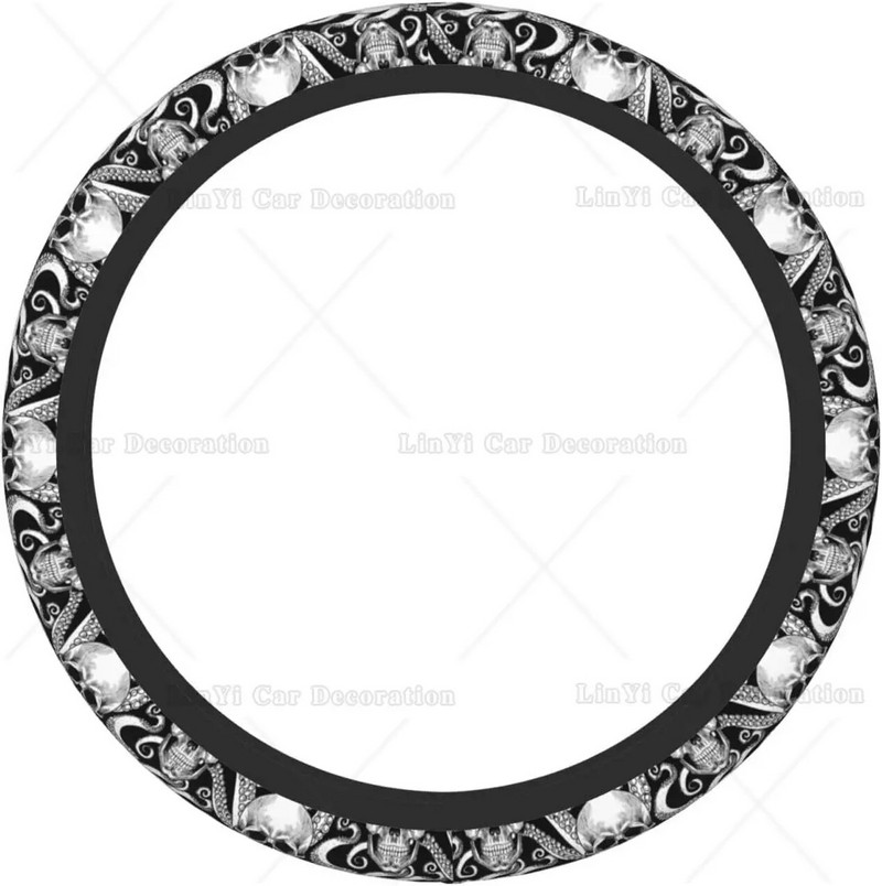 Koponya Octopus Tentacle automatikus kormánykerék burkolat női divat aranyos autós kiegészítők univerzális a legtöbb járműhöz 15 hüvelykes