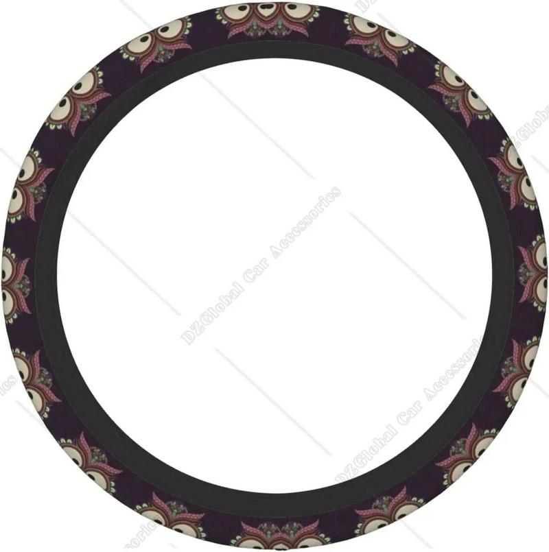 Autó kormánykerék burkolat univerzális 15 hüvelykes vintage indiai bagoly Boho kormánykerék védő autós kiegészítők változatos dekorációhoz