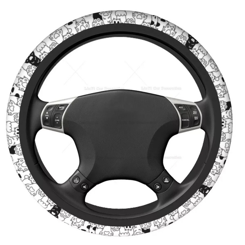 Cat Dog Paw autó kormánykerék burkolata puha, aranyos állat kormánykerék burkolata autóstílusú kiegészítők a legtöbb járműhöz illeszkednek 15 hüvelykes