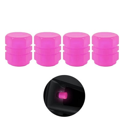 Autó rózsaszín, piros világító gumiabroncs szelepsapka motorkerékpár kerékagy Izzó szelepfedél gumiabroncs dekoráció autóformázó gumiabroncs tartozékok