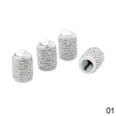 4Gb Long Style Diamond Bling automašīnu riteņu riepu kāta gaisa vāciņi kronis, putekļu necaurlaidīgi Rhinestone riepu vārstu vāciņi Auto piederumi
