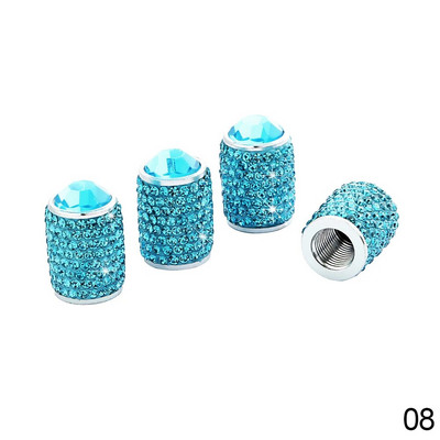 4Gb Long Style Diamond Bling automašīnu riteņu riepu kāta gaisa vāciņi kronis, putekļu necaurlaidīgi Rhinestone riepu vārstu vāciņi Auto piederumi