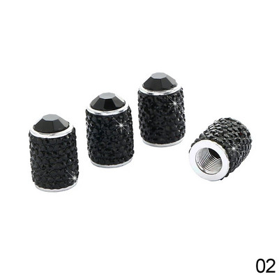 4Gb Long Style Diamond Bling automašīnu riteņu riepu kāta gaisa vāciņi kronis, putekļu necaurlaidīgi Rhinestone riepu vārstu vāciņi Auto piederumi