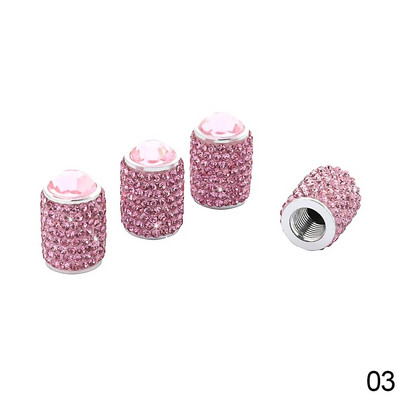 4Gb Long Style Diamond Bling automašīnu riteņu riepu kāta gaisa vāciņi kronis, putekļu necaurlaidīgi Rhinestone riepu vārstu vāciņi Auto piederumi
