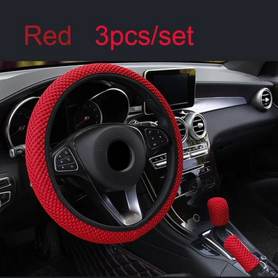 Univerzális 38CM 1/3 db Ice Silk Kormánykerék burkolat Kézifék burkolatok Kopásálló csúszásgátló autóbelső tartozékok