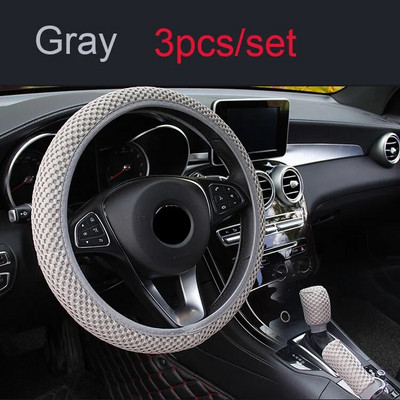 Univerzális 38CM 1/3 db Ice Silk Kormánykerék burkolat Kézifék burkolatok Kopásálló csúszásgátló autóbelső tartozékok